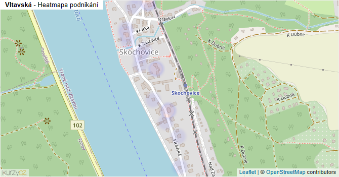 Vltavská - mapa podnikání