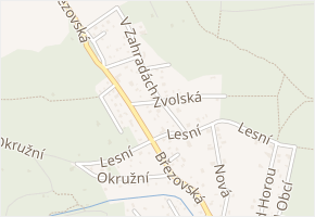 Zvolská v obci Vrané nad Vltavou - mapa ulice
