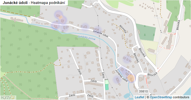 Junácké údolí - mapa podnikání