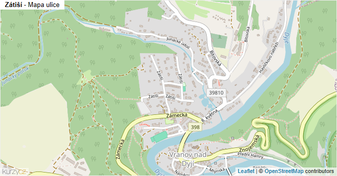 Zátiší - mapa ulice