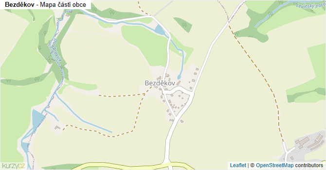 Bezděkov - mapa části obce