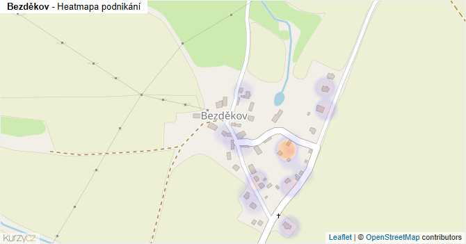 Bezděkov - mapa podnikání