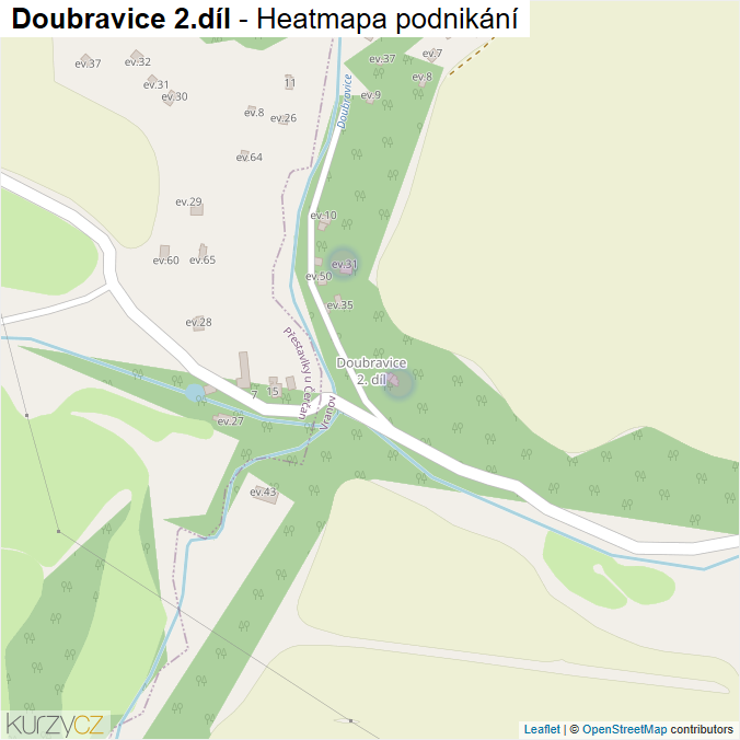Mapa Doubravice 2.díl - Firmy v části obce.