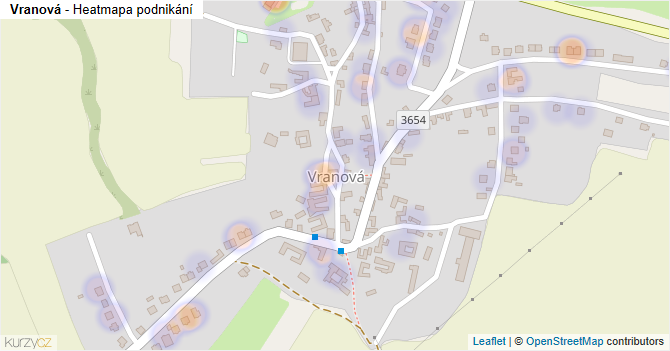 Vranová - mapa podnikání
