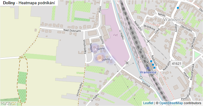 Doliny - mapa podnikání