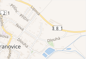 U hřiště v obci Vranovice - mapa ulice