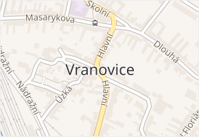 Vranovice v obci Vranovice - mapa části obce