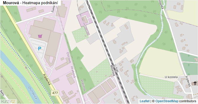 Mourová - mapa podnikání