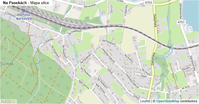 Na Pasekách - mapa ulice