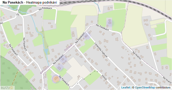 Na Pasekách - mapa podnikání