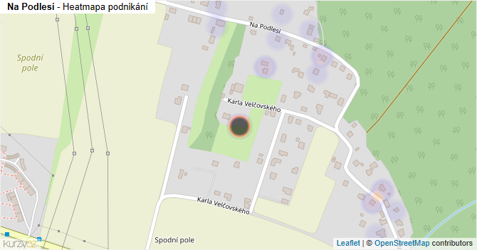 Na Podlesí - mapa podnikání