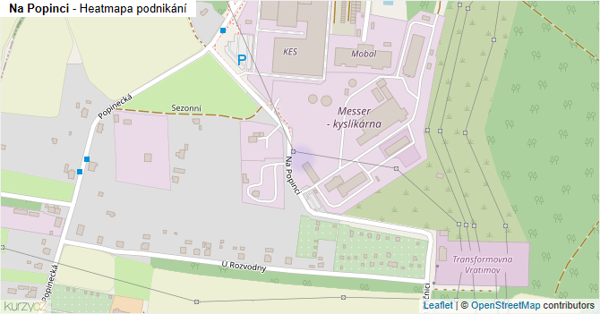 Na Popinci - mapa podnikání