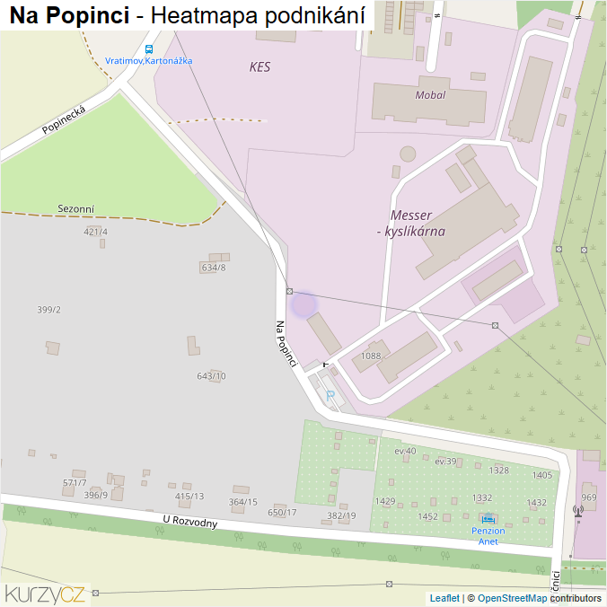 Mapa Na Popinci - Firmy v ulici.