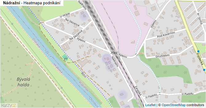 Nádražní - mapa podnikání