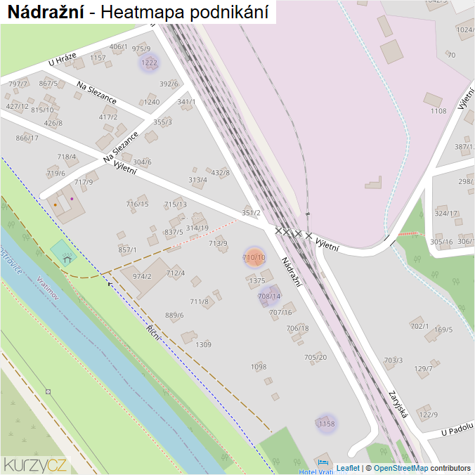 Mapa Nádražní - Firmy v ulici.