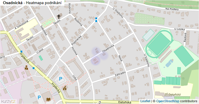Osadnická - mapa podnikání