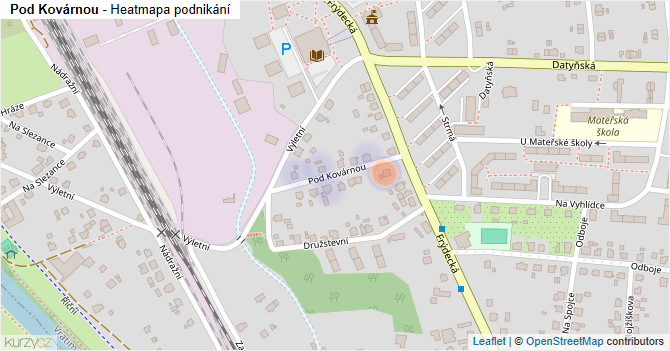 Pod Kovárnou - mapa podnikání
