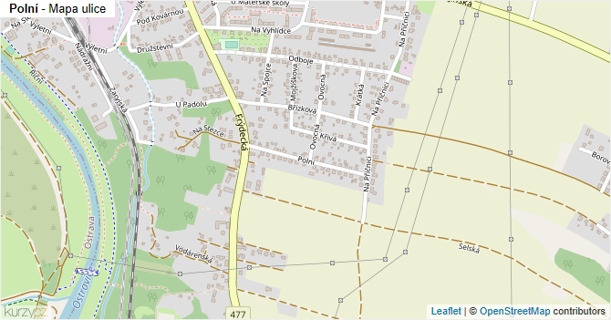 Polní - mapa ulice
