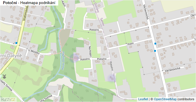 Potoční - mapa podnikání