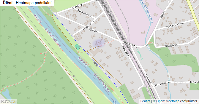 Říční - mapa podnikání