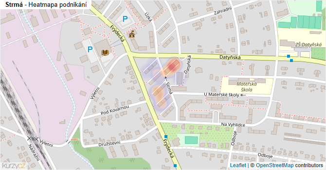 Strmá - mapa podnikání