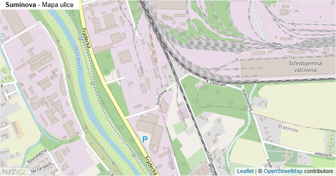 Sumínova - mapa ulice
