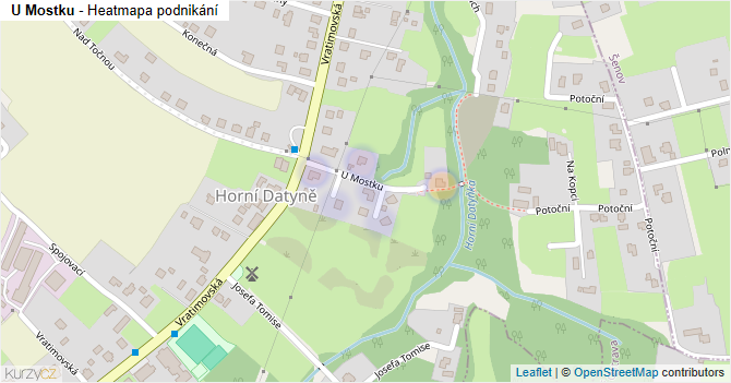 U Mostku - mapa podnikání