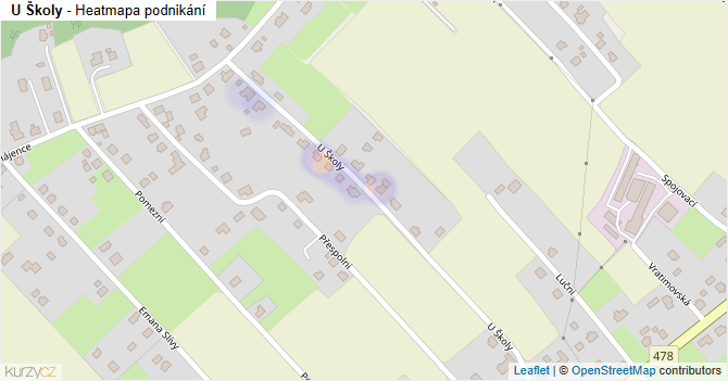 U Školy - mapa podnikání
