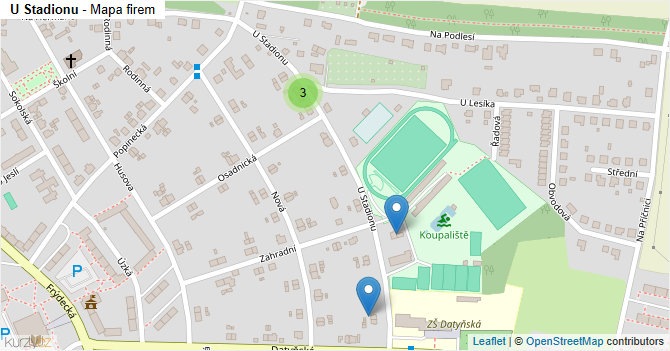 U Stadionu - mapa firem