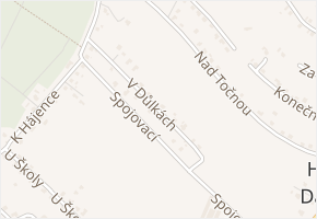 V Důlkách v obci Vratimov - mapa ulice