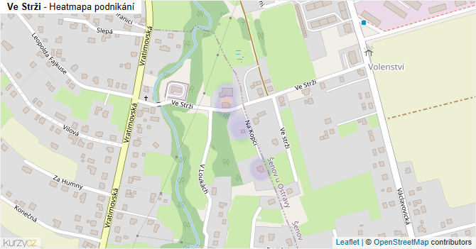 Ve Strži - mapa podnikání