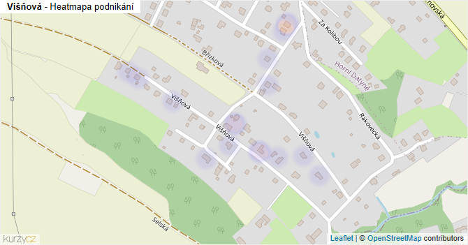 Višňová - mapa podnikání