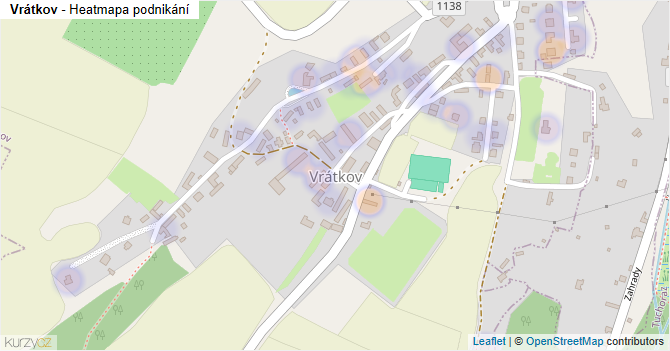Vrátkov - mapa podnikání