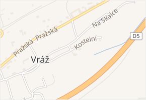 Kostelní v obci Vráž - mapa ulice