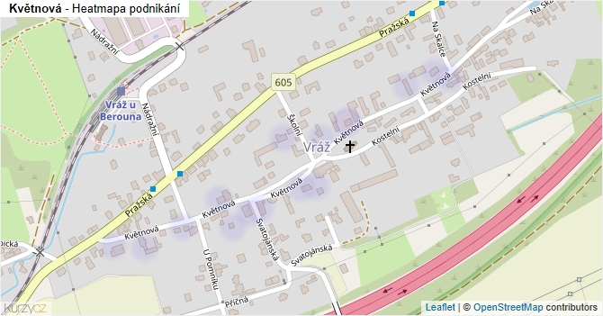 Květnová - mapa podnikání