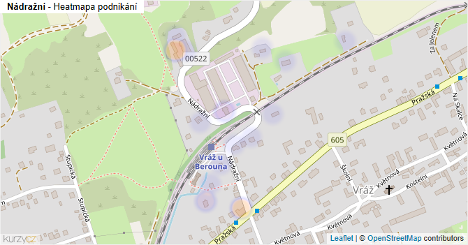 Nádražní - mapa podnikání