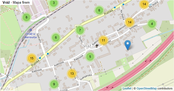 Vráž - mapa firem