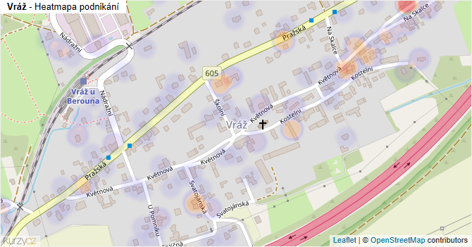 Vráž - mapa podnikání