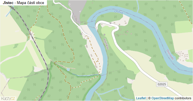 Jistec - mapa části obce
