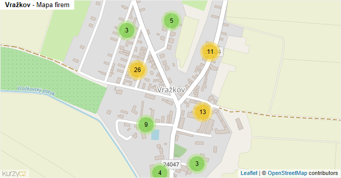 Vražkov - mapa firem