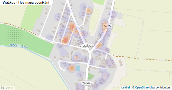 Vražkov - mapa podnikání