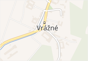 Vrážné v obci Vrážné - mapa části obce