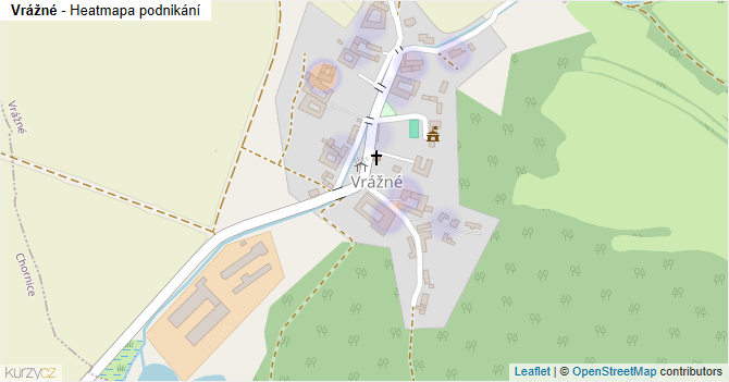 Vrážné - mapa podnikání