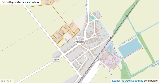 Vrbátky - mapa části obce