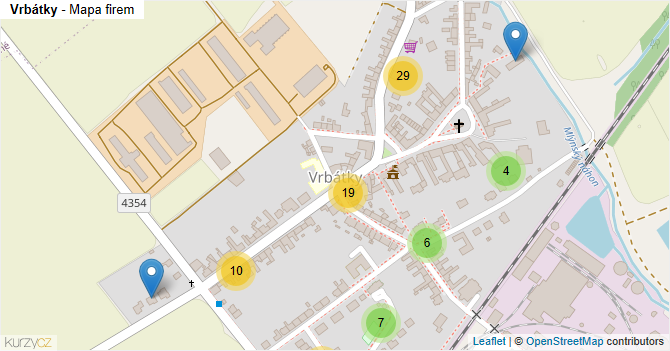 Vrbátky - mapa firem
