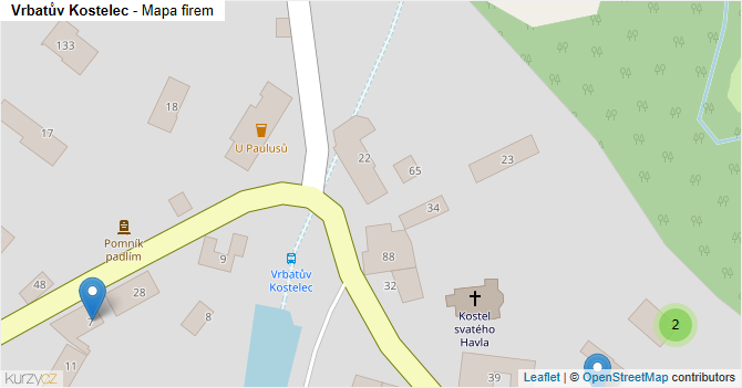 Vrbatův Kostelec - mapa firem