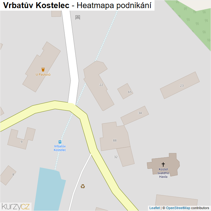 Mapa Vrbatův Kostelec - Firmy v obci.