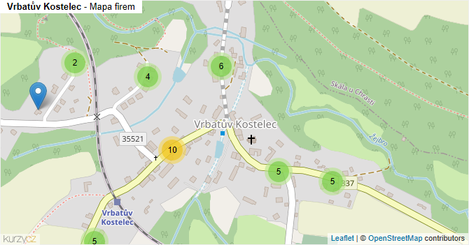 Vrbatův Kostelec - mapa firem