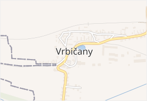 Vrbičany v obci Vrbičany - mapa části obce