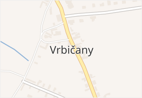 Vrbičany v obci Vrbičany - mapa části obce